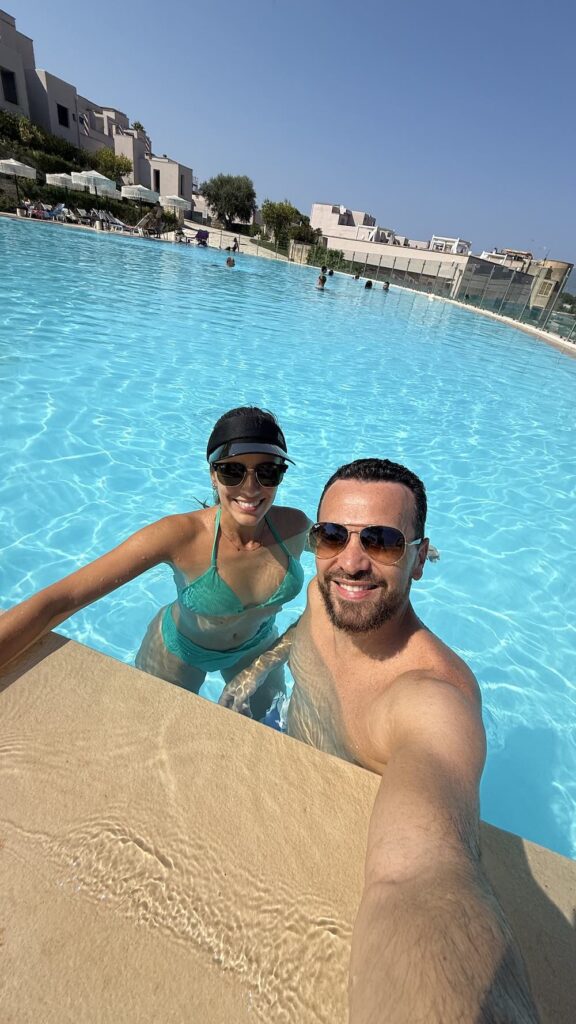 Experiência na piscina do hotel Basiliani em Otranto