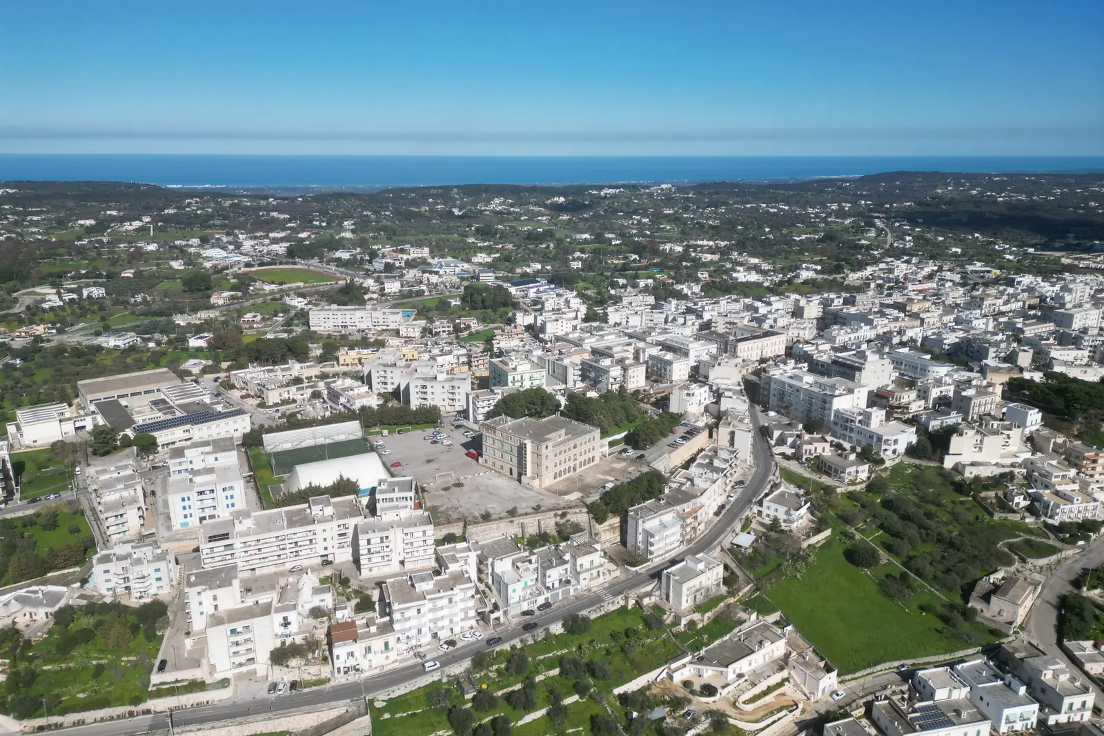 Vista aérea de Cisternino, na Puglia