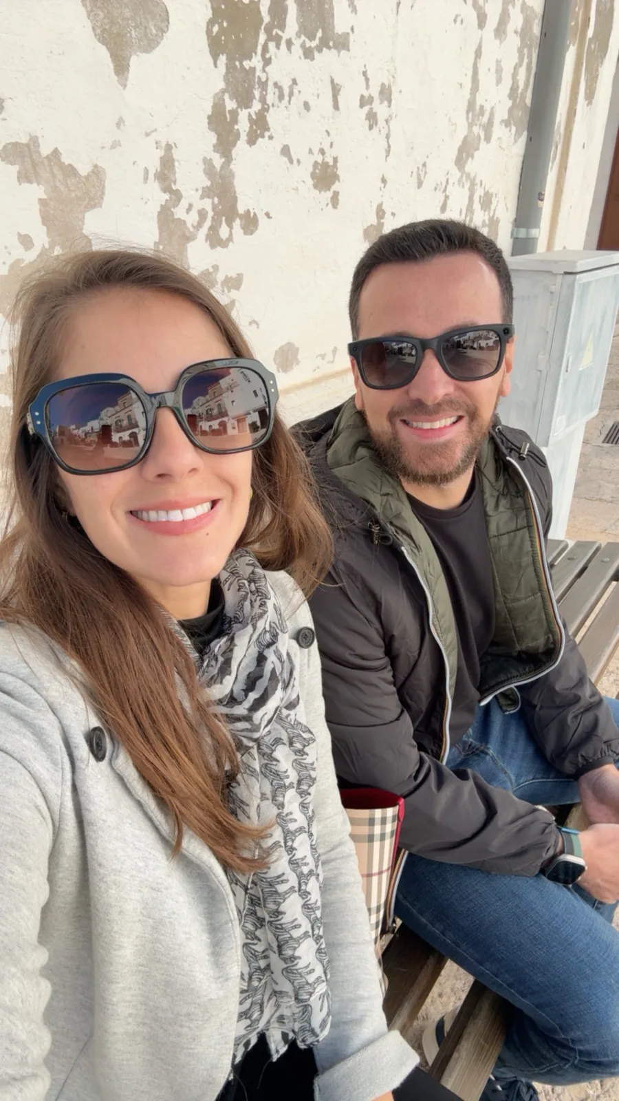 Patrícia e Léo juntos durante passeio pela Itália